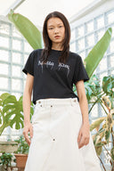 LOGO THREAD POINT CROP TOP IN BLACK image 11