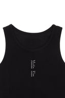 PINTUCK SLEEVELESS TOP IN BLACK