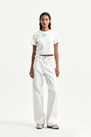 LABEL POINT LETTERING CROP TOP IN WHITE image 18