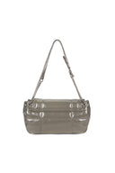 GLOSSY QUILTING MEDIUM CHAIN BAG IN GRAY image 6