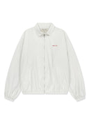 SMALL LOGO COTTON ZIP UP JUMPER IN WHITE image 2
