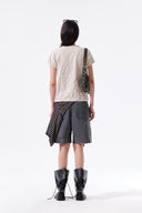 LETTERING GRAFFITI CREASE TOP IN BEIGE image 7