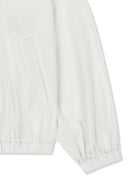 SMALL LOGO COTTON ZIP UP JUMPER IN WHITE image 5