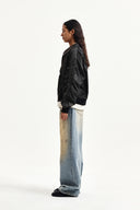 SMALL LOGO SHIRRING JUMPER IN KHAKI image 6