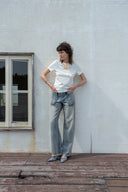 APPLIQUE LOGO PATCH TOP IN CREAM image 15