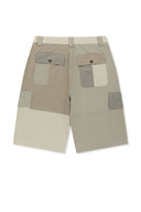 PATCHWORK CARGO BERMUDA PANTS FOR MEN IN BEIGE image 3
