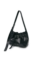 BELTED VOLUNN SMALL BUCKET BAG IN BLACK image 7