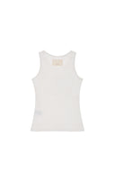 PINTUCK SLEEVELESS TOP IN WHITE