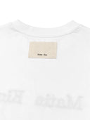 LOGO THREAD POINT CROP TOP IN WHITE