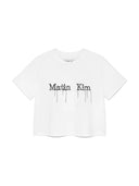 LOGO THREAD POINT CROP TOP IN WHITE